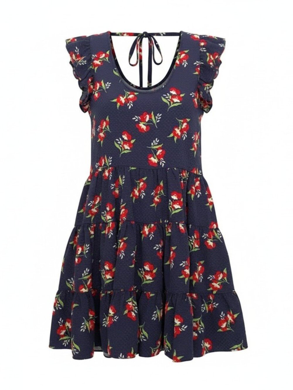 Jill Stuart Floral Ruffle Open Back Dress Milks Maid Cottagecore Party Outfit